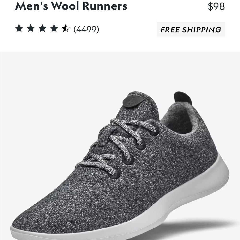 Allbirds | 12 | men’s wool runner shoes